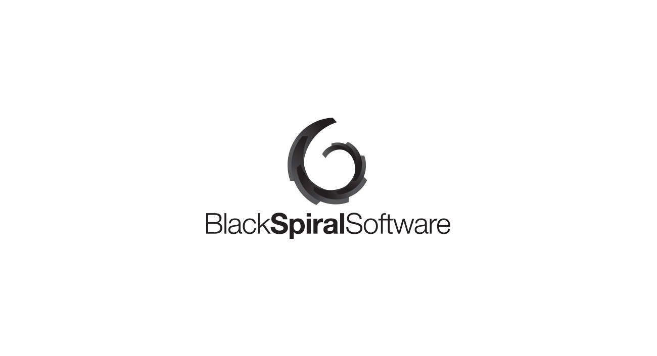 Black Spiral Software logo design by LogoDesignCreation
